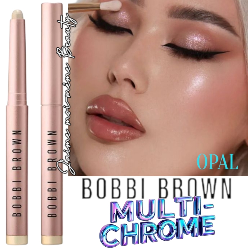 Bobbi Brown Opal Multi Chrome Cream Eyeshadow Stick White W Pink Sparkle Shimmer